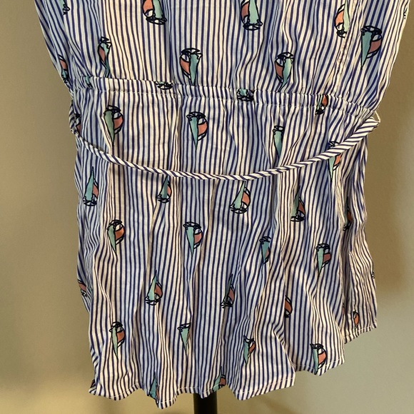 ModCloth Blue and White Striped Sailboat Top: Medium - Picture 11 of 11